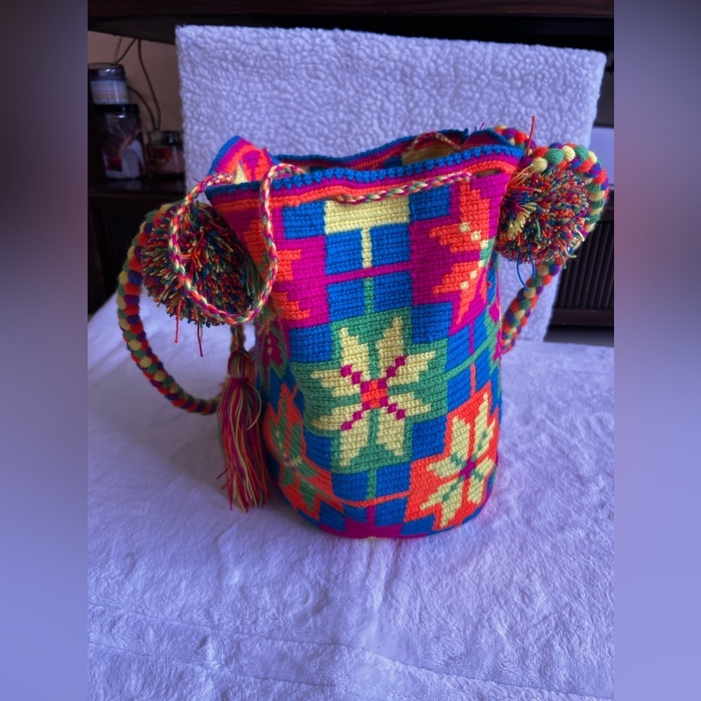 Bag Authentic 100% Wayuu Mochila Colombian Bag Large Size 8 Colors Matizada